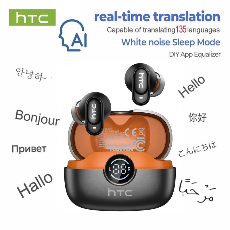 TWS Bluetooth 6.0 Wireless Earbuds with ENC & LED Display