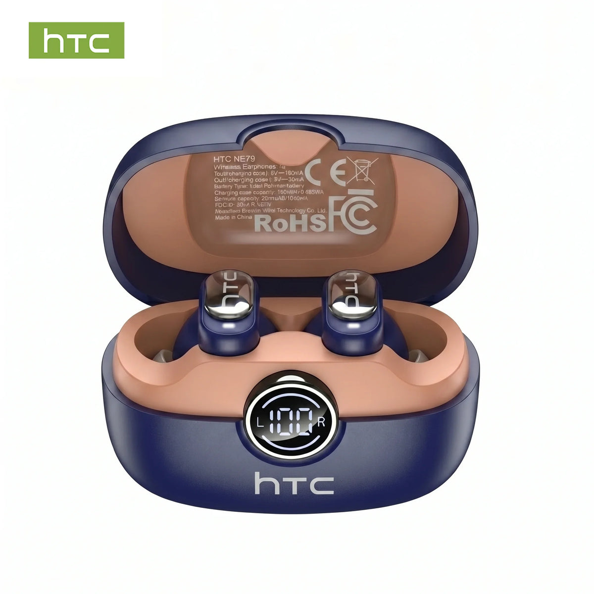 TWS Bluetooth 6.0 Wireless Earbuds with ENC & LED Display