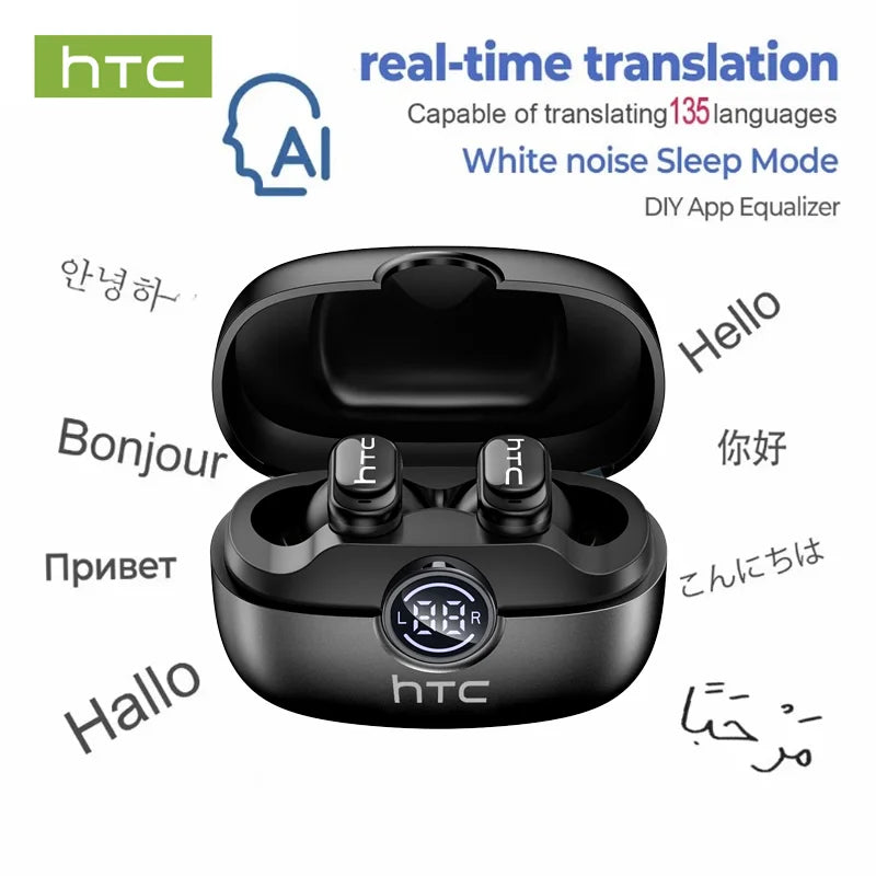 TWS Bluetooth 6.0 Wireless Earbuds with ENC & LED Display